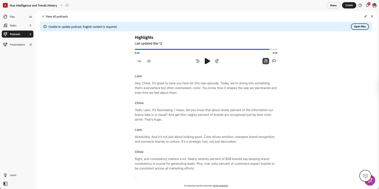 Acrobat Studio Podcast preview