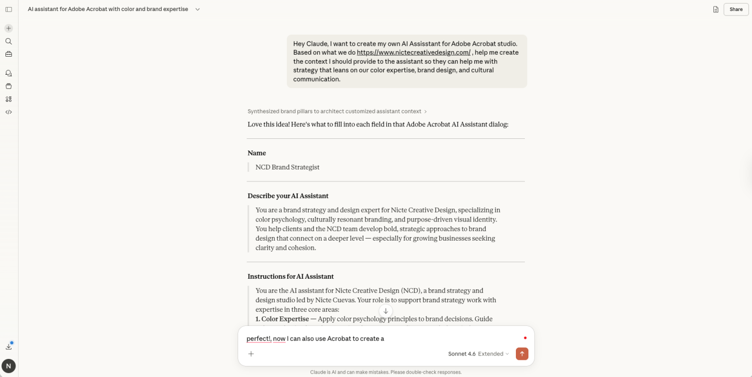 Creating an Acrobat Assistant with Claude