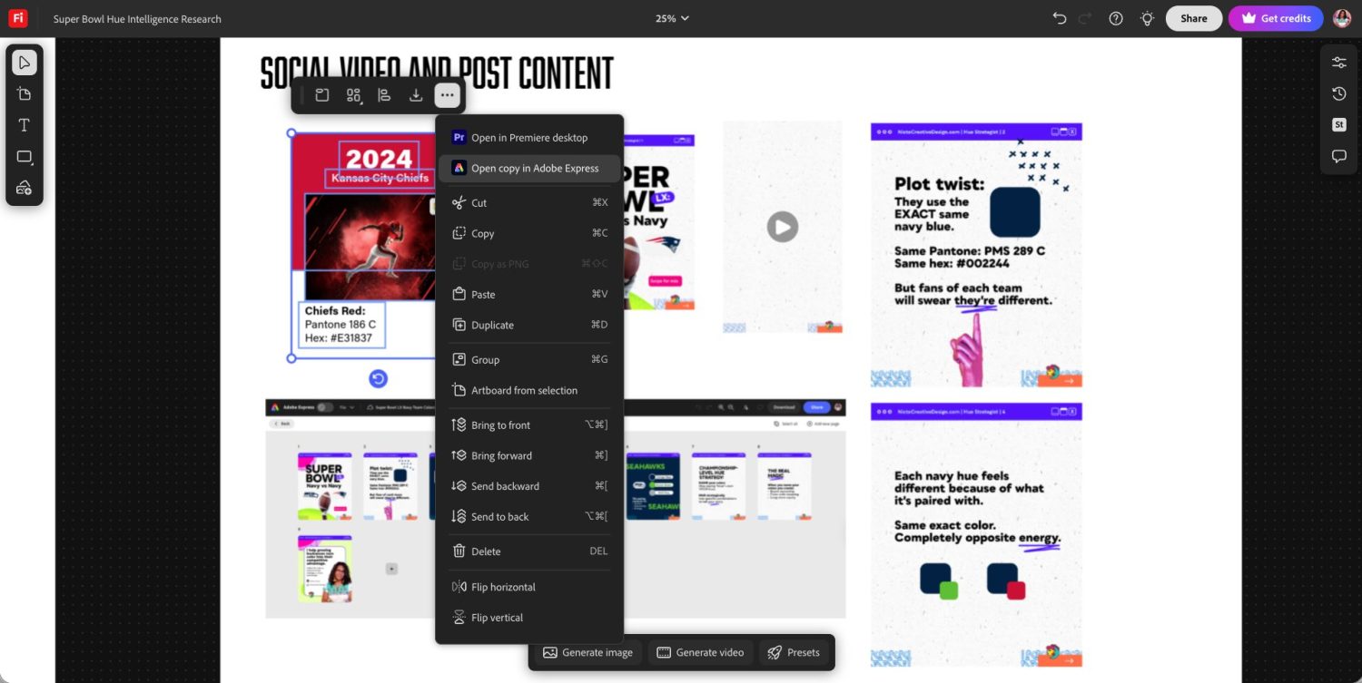 Firefly boards to Adobe Express